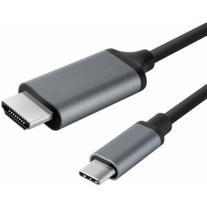 NÖRDIC 1.8m USBC til HDMI 4K 60Hz kabel sort støtte HDCP1.4 og 2,2 Pure kobber 99,99%