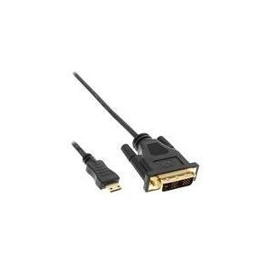 InLine Mini HDMI till DVI-kabel - 0,50 meter