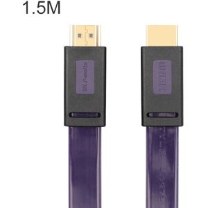 ULT-unite 4K Ultra HD Gold-plated HDMI to HDMI Flat Cable, Cable Length:1.5m(Transparent Purple)