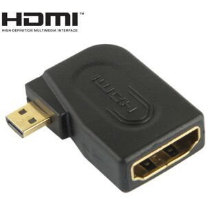 Shoppo Marte Gold Plated Micro HDMI Male to HDMI 19 Pin Female Adaptor with 90 Degree Angle(Black)