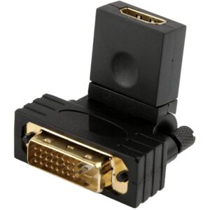 Shoppo Marte 360 Degree Rotation Gold Plated DVI 24+1 Pin Male to 19 Pin HDMI Female Adapter