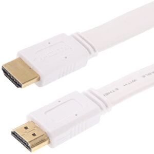 Shoppo Marte 1.4 Version，Gold Plated HDMI to HDMI 19Pin Flat Cable, Support Ethernet, 3D, 1080P, HD TV / Video / Audio etc, Length: 0.5m  (White)