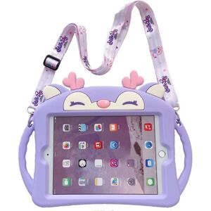 Trolsk Kids Case with strap - Purple Deer (iPad 9,7)