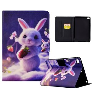 shopso iPad mini 5/4/3/2/1 elektrisk presset TPU Smart læder tablet taske (jordbærkanin)