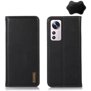 My Store For Xiaomi 12 Lite KHAZNEH Nappa Top Layer Cowhide Leather Phone Case(Black)