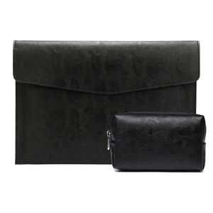 Shoppo Marte PU Leather Litchi Pattern Sleeve Case For 13.3 Inch Laptop, Style: Liner Bag + Power Bag  (Black)