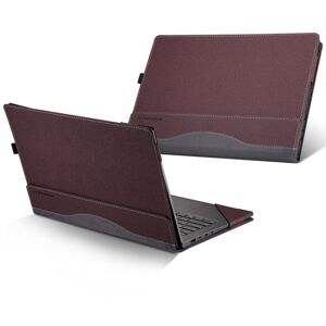 Shoppo Marte PU Leather Laptop Protective Case For HP Envy X360 15-BP / CN / DR / DS(Wine Red)