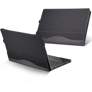 Shoppo Marte PU Leather Laptop Protective Case For HP Envy X360 15-BP / CN / DR / DS(Black)