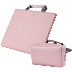 Shoppo Marte Laptop Bag Protective Case Tote Bag For MacBook Pro 15.4 inch, Color: Pink + Power Bag