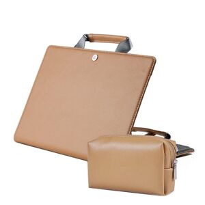 Shoppo Marte Laptop Bag Protective Case Tote Bag For MacBook Pro 15.4 inch, Color: Khaki + Power Bag