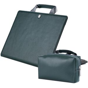 Shoppo Marte Laptop Bag Protective Case Tote Bag For MacBook Pro 15.4 inch, Color: Ink Green + Power Bag