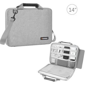 HAWEEL 13.0 inch-14.0 inch Briefcase Crossbody Laptop Bag For Macbook, Lenovo Thinkpad, ASUS, HP(Grey)