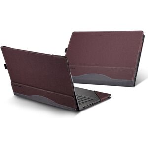 Shoppo Marte For Samsung Galaxy Book 2 Pro 360 13.3 Inch Leather Laptop Anti-Fall Protective Case With Stand(Wine Red)