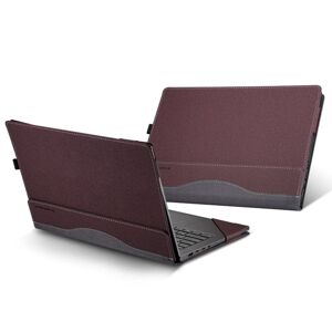 Shoppo Marte For Samsung Galaxy Book 2 360 13.3 Inch Leather Laptop Anti-Fall Protective Case With Stand(Wine Red)