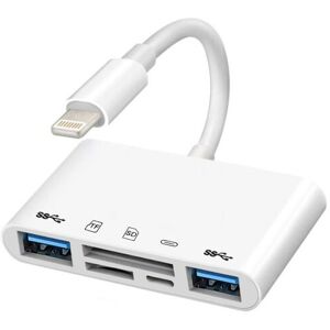 eforyou Kameraforbindelsessæt 5 i 1 til iPad og iPhone SD / USB 3.0 2x / Micro SD