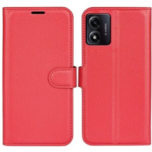 Generic Klassisk Motorola Moto E13 Flip Etui - Rød