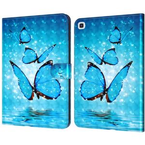 My Store For Samsung Galaxy Tab A7 SM-T500 3D Painted Pattern Leather Tablet Case(Three Butterflies)