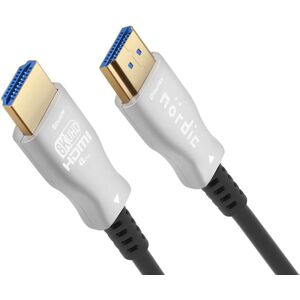 NÖRDIC 7,5 m aktivt AOC optisk fiberkabel HDMI 2.1 8K 60Hz 4K 120Hz 48Gbps Dynamic HDR, eARC, VRR kompatibel