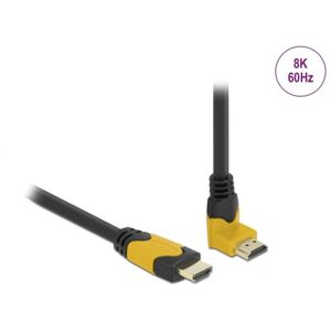 DeLOCK High Speed HDMI-kabel 2.1 Opad Vinklet - Sort - 2m