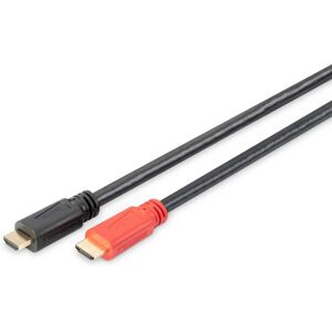 Assmann Hdmi-kabel Med Adapter Ak-330105-200-s 20 M Sort