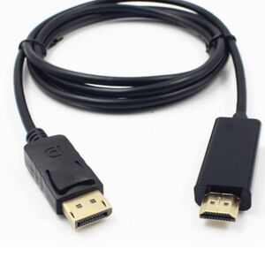 Delivast Displayport til HDMI-kabel 1,8 m - Sort