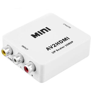 INF RCA til HDMI-adapter / signalomformer - Hurtig levering Sort