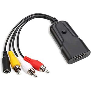 Shoppo Marte K13W HDMI To AV 1080P HD Converter, Cable Length: 0.5m(Black)