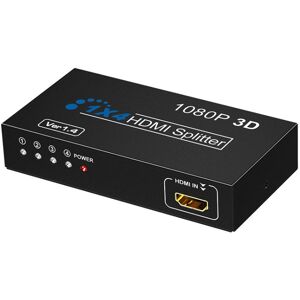 Shoppo Marte HW-HD104E 1 to 4 EP Chip Available Splicing Screen HDMI Splitter, EU Plug(Black)