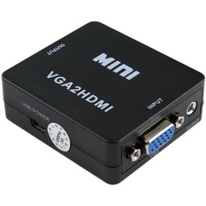 Shoppo Marte HOWEI HW-2107 HD 1080P Mini VGA to HDMI Scaler Box Audio Video Digital Converter