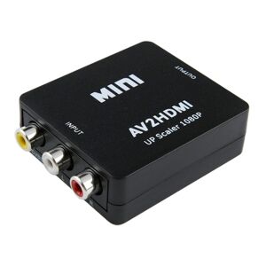 Shoppo Marte HOWEI HW-2105 Mini AV CVBS/L+R Audio to HDMI Converter Adapter, Support Scaler 1080P (Black)