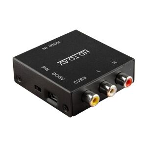 Shoppo Marte HDV-M610 Mini Size Full HD 1080P HDMI to AV/CVBS Video Converter Adapter(Black)
