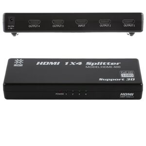Shoppo Marte HDMI-400 V1.4 1080P Full HD 1 x 4 HDMI Amplifier Splitter, Support 3D