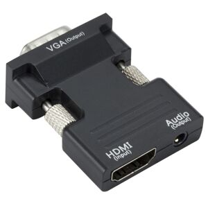Shoppo Marte HDMI to VGA Projector HDMI Adapter With Audio Cable Computer HD Converter