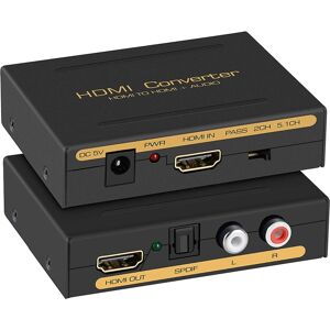 Shoppo Marte HDMI to HDMI + Audio (SPDIF + R/L) Converter (EU Plug)(Black)