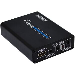 Shoppo Marte HDMI to Composite / AV S-Video Converter RCA CVBS/L/R Video Converter Adapter, EU Plug