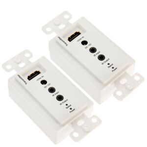 Shoppo Marte HDMI Single Cat5e / 6 50 Meters Wall Plate Extender (EU Plug)(White)