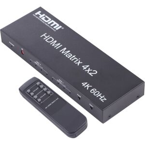 Shoppo Marte HDMI 4x2 Matrix Switcher / Splitter with Remote Controller, Support ARC / MHL / 4Kx2K / 3D, 4 Ports HDMI Input, 2 Ports HDMI Output