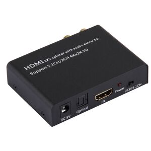 Shoppo Marte HDMI 1x2 Splitter with Audio Extractor, Support 5.1CH / 2CH, 4Kx2K, 3D