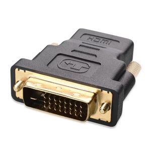 Shoppo Marte HDMI 19Pin Female to DVI 24+1 Pin Male adapter (Gold Plated)(Black)