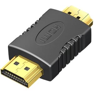 Shoppo Marte Gold Plated HDMI 19 Pin Male to HDMI 19 Pin Male Adapter, Support Full HD 1080P(Black)