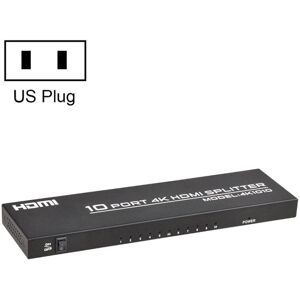 FJGEAR FJ-SM1010 30HZ HDMI 4K HD Audio And Video Splitter, Plug Type:US Plug(Black)