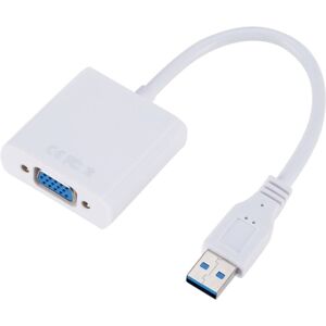 Shoppo Marte External Graphics Card Converter Cable USB3.0 to VGA, Resolution: 1080P(White)