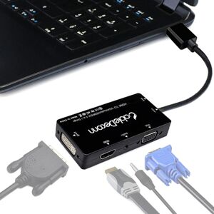 Shoppo Marte Cabledeconn D0407 HDMI VGA DVI Connection HDTV Monitor Cable(Black)