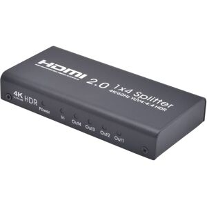 Shoppo Marte AYS-14V20 HDMI 2.0 1x4 4K Ultra HD Switch Splitter(Black)