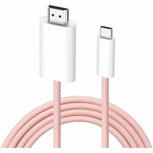 Shoppo Marte 4K 30Hz USB-C / Type-C to HDMI HD Adapter Cable, Length: 1.8m(Pink)