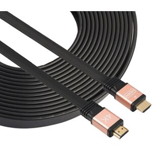 Shoppo Marte 3m HDMI 2.0 (4K)  30AWG High Speed 18Gbps Gold Plated Connectors HDMI Male to HDMI Male Flat Cable(Rose Gold)