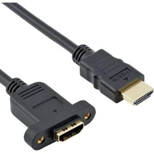 Shoppo Marte 30cm HDMI (Type-A) Male to HDMI (Type-A) Female Adapter Cable with 2 Screw Holes