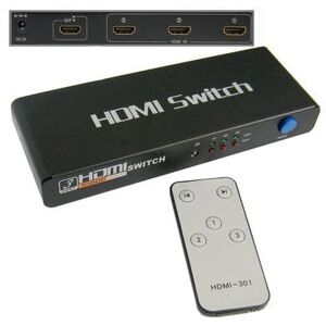 Shoppo Marte 3 Ports 1080P HDMI Switch, 1.3 Version, Support HD TV / Xbox 360 / PS3 etc(Black)