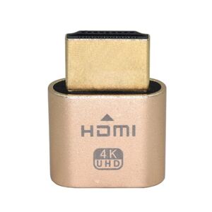 Shoppo Marte 2pcs Graphics Card Spoofer HDMI Dummy Load Simulates HD Displays(Gold)