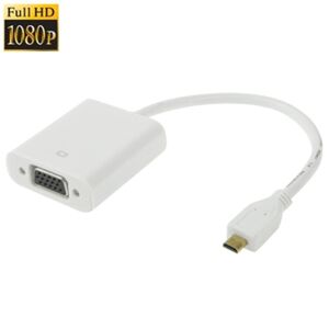 Shoppo Marte 22cm Micro HDMI Male to VGA Female Video Adapter Cable, Support Full HD 1080P